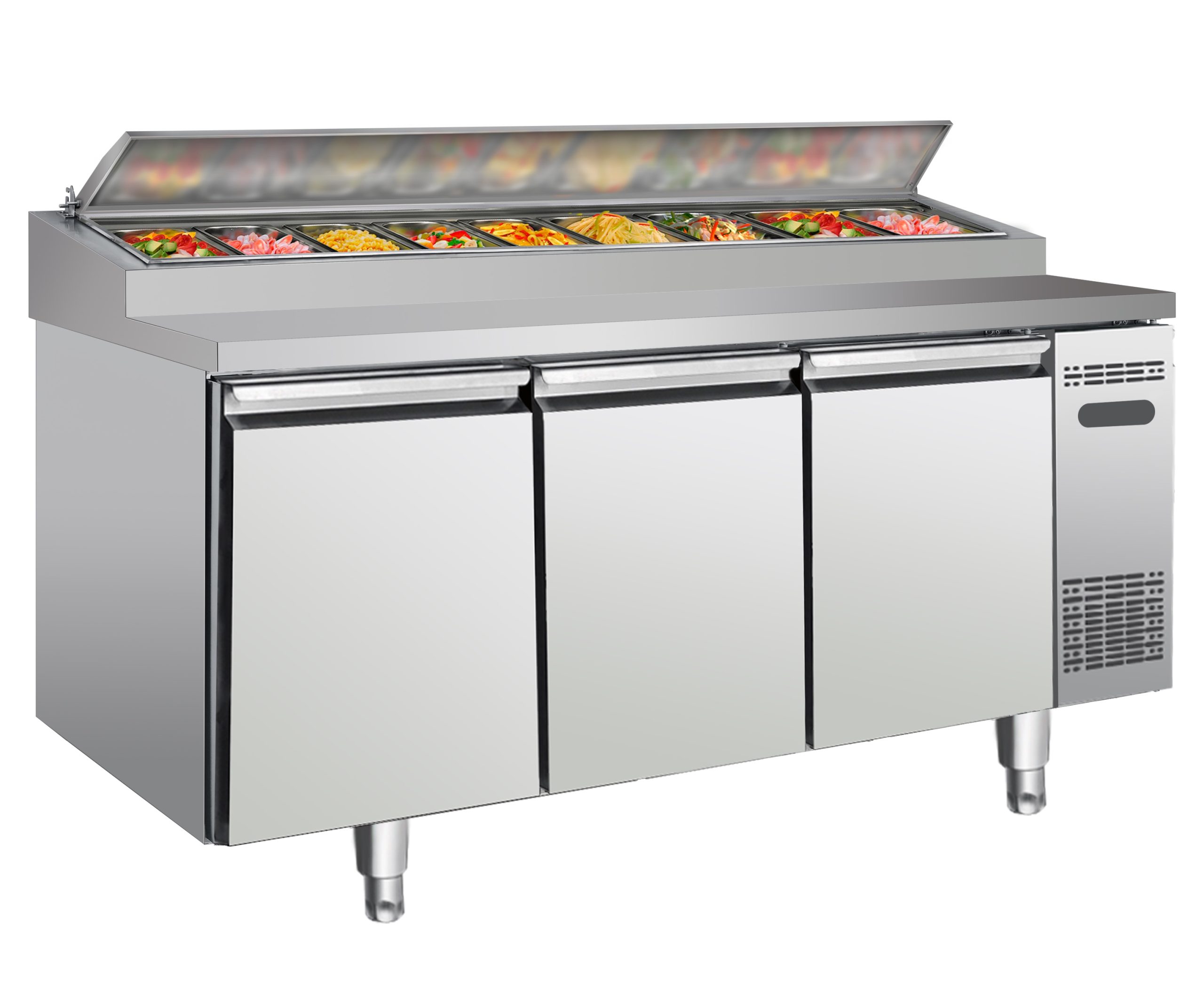1.8m stainless steel cover pissa table 1.8m Stainless Steel Cover Pizza Table - Image 1