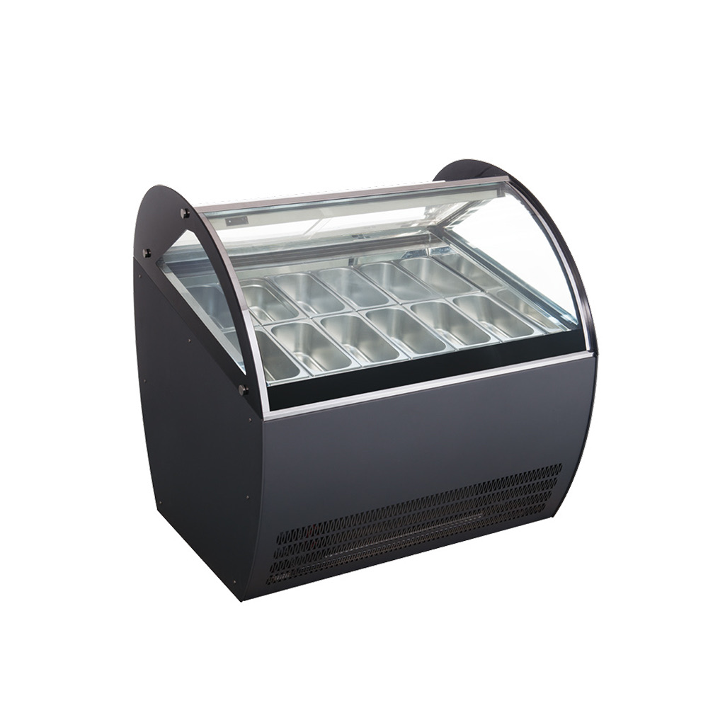 Italian style ice cream showcase Italian Style Ice Cream Showcase Freezer - Image 1