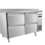 Four-Drawer Counter Chiller with Backsplash